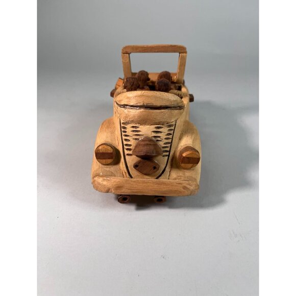 Vintage Ghana African Folkart Carved Wood VW Volkswagen Beetle Cabriolet Conv. - Picture 3 of 7